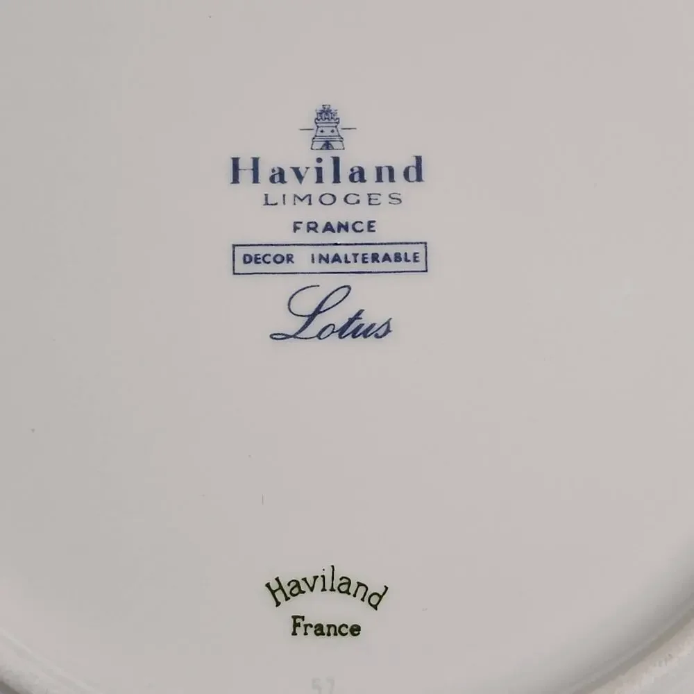 5 Haviland Limoges France Lotus Plates 3 - 8